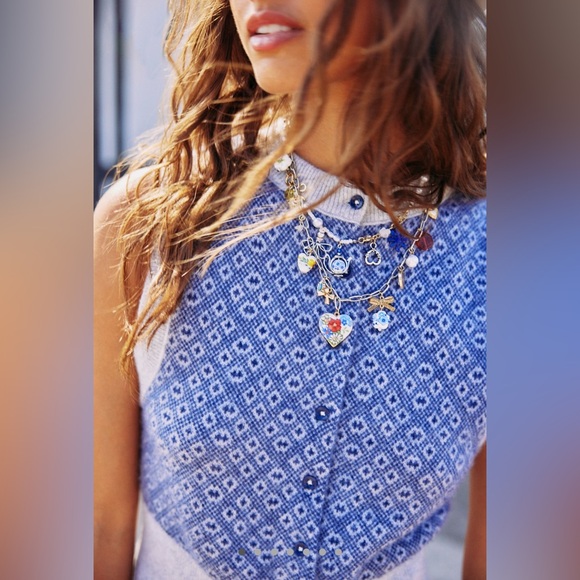 Free People Maxamillion Charm Necklace - Coquette Candy - Picture 7 of 8